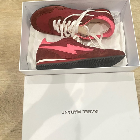 COPY - Isabel Marant Bustee Burgundy sneaker 37 - Picture 4 of 4